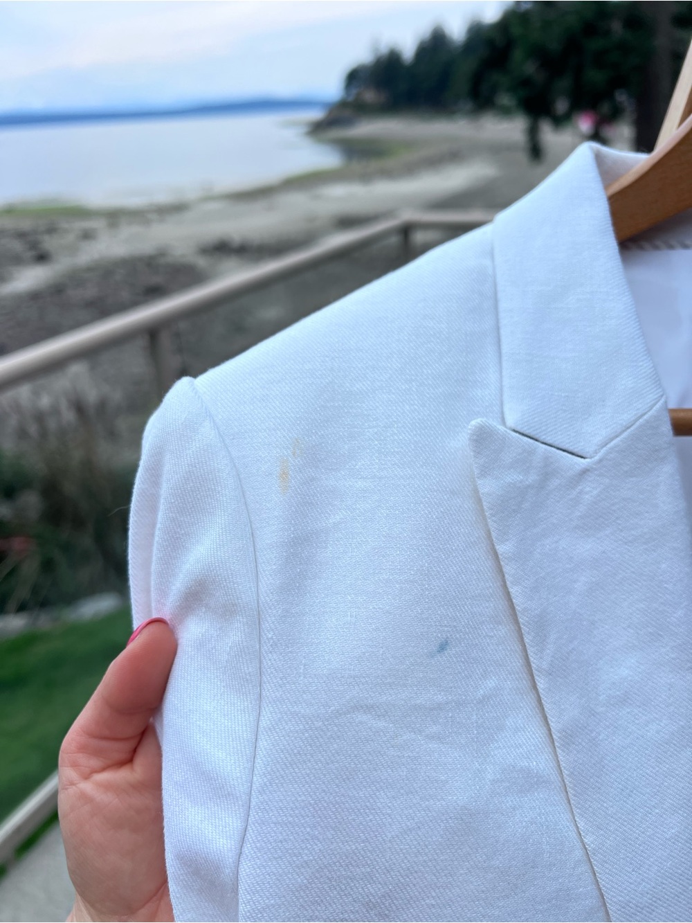 NWT Banana Republic Classic Fit White Blazer Linen Cotton Blend - Picture 6 of 6